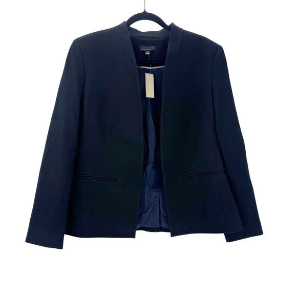 J. Crew Long Sleeve Going-Out Blazer in Stretch Twill Black Size 10 NWT - Picture 7 of 12